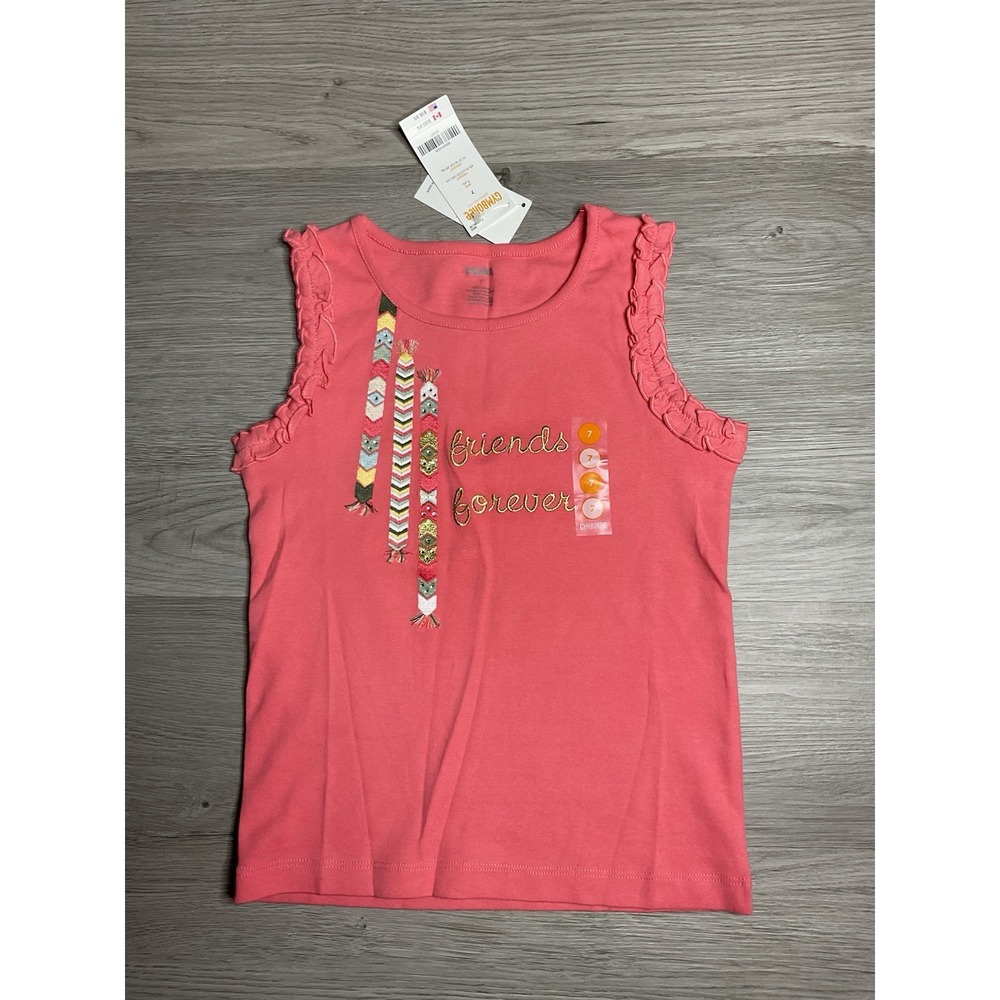 Gymboree Girls Tank Top Friends Forever‎ Size 7 Beach Sleeveless Casual